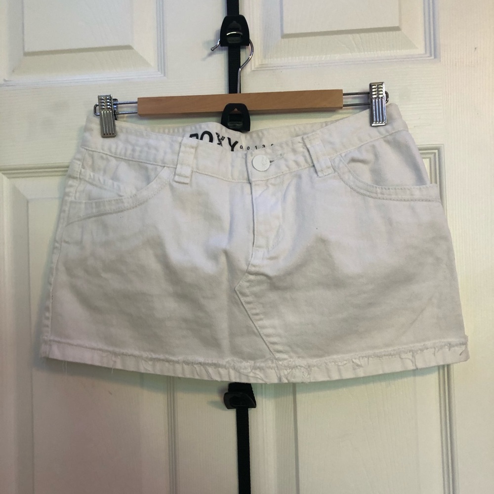 Roxy Denim White Skirt